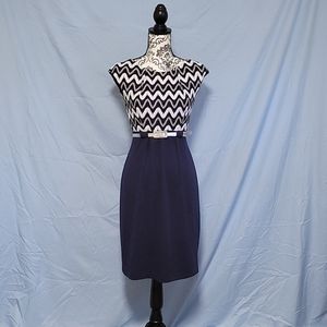Beautiful Navy Blue Knee Length Dress